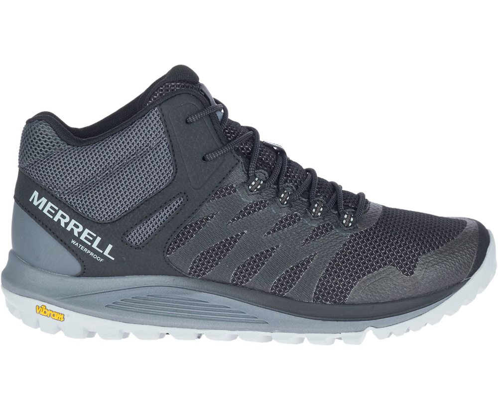 Buty Trekkingowe Merrell Męskie Czarne - Nova 2 Mid Waterproof Wide Width - 690853-AYD